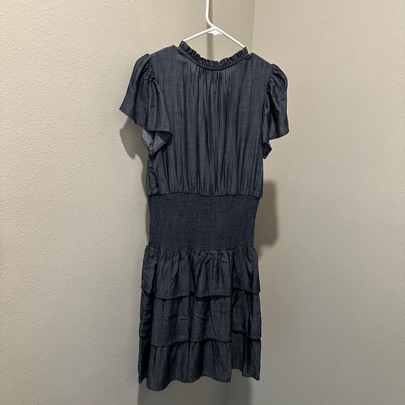 Ariat smocked dark denim ruffle dress. NWT - Picture 5 of 10